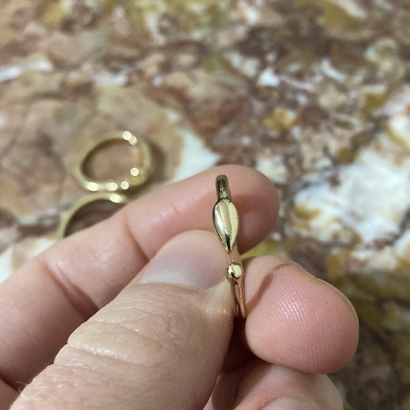 Set of 4 Gold-Colored Metal Rings with Punctuation Marks - Picture 4 of 9